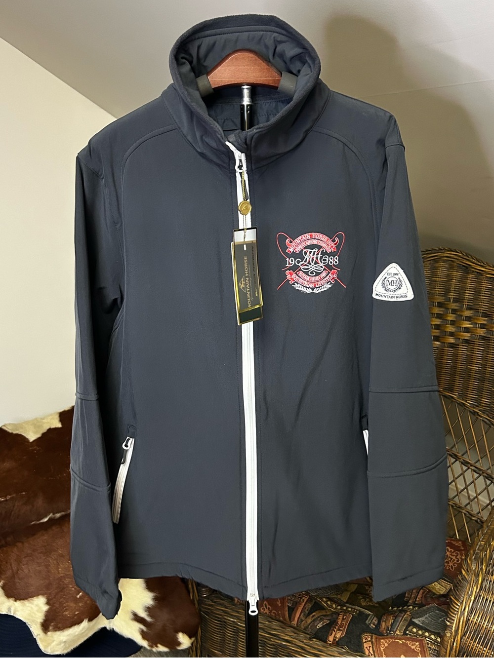 Mountain Horse Tiffany Ladies Softshell Jacket Navy Equestrian Riding Coat